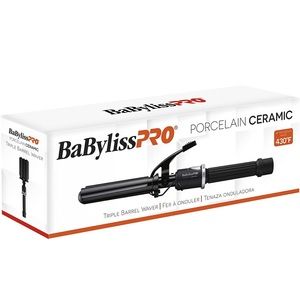 NWT- BabylissPRO Porcelain Ceramic Triple Barrel Waver
